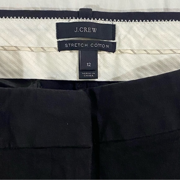 J Crew stretch cotton women’s black pants size 12 - Picture 2 of 8